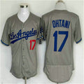 Los Angeles Dodgers #17 Shohei Ohtani Gray Home Authentic Patch Jersey Baseball Jerseys