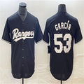 Los Angeles Dodgers #53 Adolis Garc¨ªa Black Home Authentic Patch Jersey Baseball Jerseys