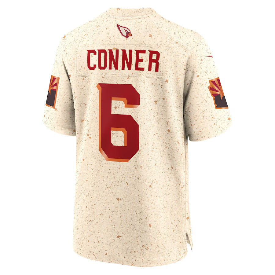 A.Cardinals #6 James Conner 2025 Rivalries Collection Game Jersey  - Natural Stitched American Football Jersey