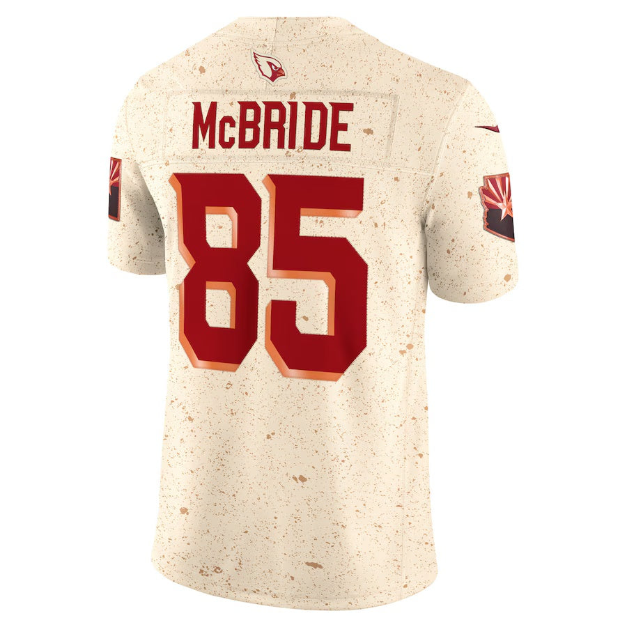 A.Cardinals #85 Trey McBride 2025 Rivalries Collection Limited Jersey  - Natural Stitched American Football Jersey