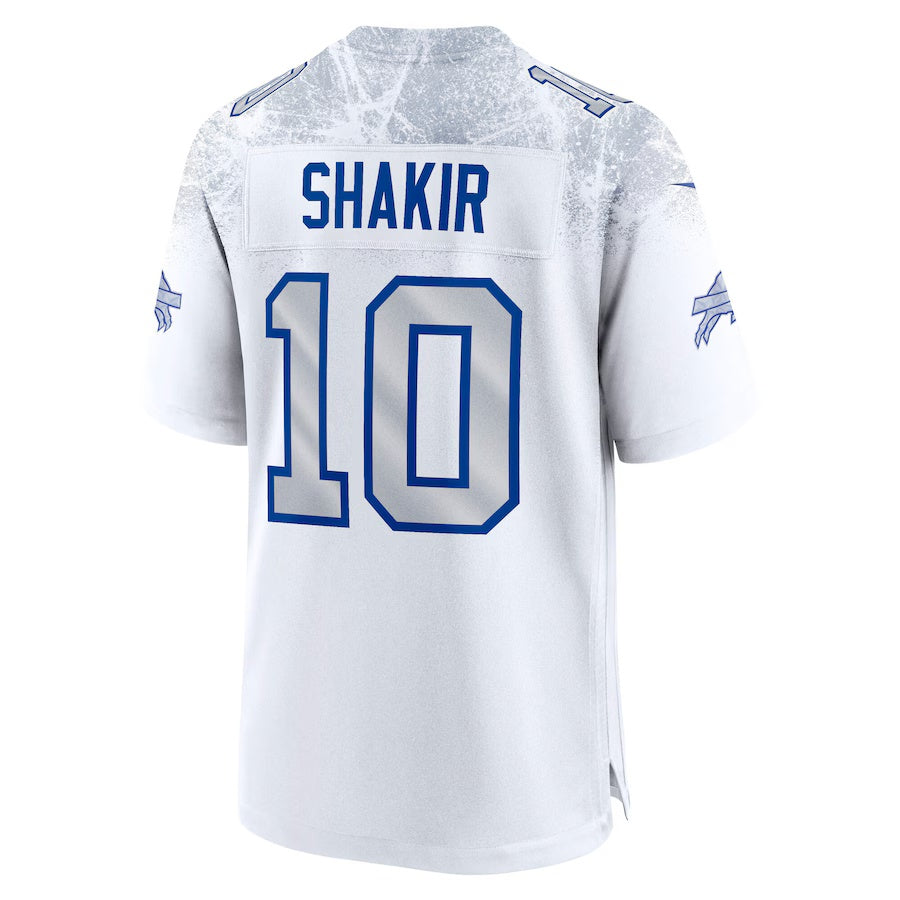B.Bills #10 Khalil Shakir 2025 Rivalries Collection Game Jersey  - White Football Stitched American Jersey