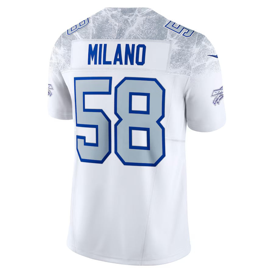 B.Bills #58 Matt Milano 2025 Rivalries Collection Limited Jersey  - White Football Stitched American Jersey