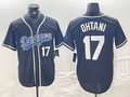 Brooklyn Dodgers #17 Shohei Ohtani Black Cool Base With Patch Stitched Baseball Jersey