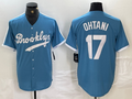 Brooklyn Dodgers #17 Shohei Ohtani Light Blue Cooperstown Collection Cool Base Baseball Jersey