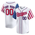 Custom Los Angeles Dodgers White 2024 Independence Day Vapor Premier Limited V2 ¨C All Stitched Baseball Jersey