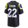 LA.Rams #22 Blake Corum 2025 Rivalries Collection Game Jersey  - Midnight Blue Stitched American Football Jersey