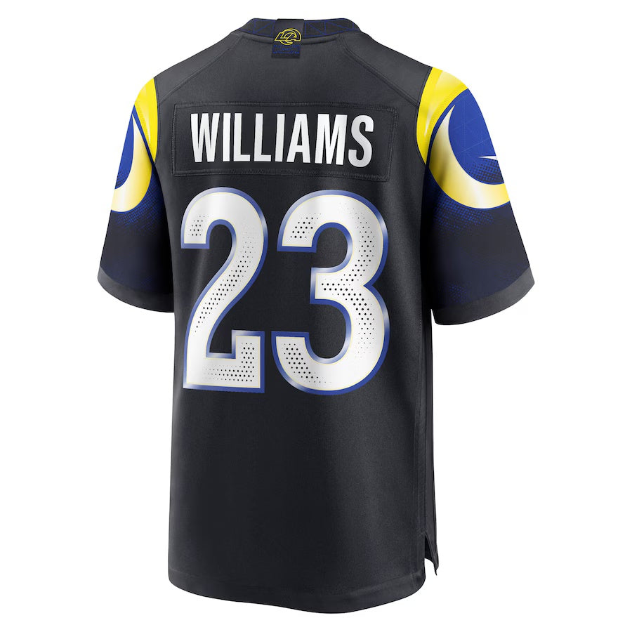 LA.Rams #23 Kyren Williams 2025 Rivalries Collection Game Jersey  - Midnight Blue Stitched American Football Jersey
