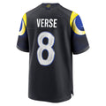 LA.Rams #8 Jared Verse 2025 Rivalries Collection Game Jersey  - Midnight Blue Stitched American Football Jersey