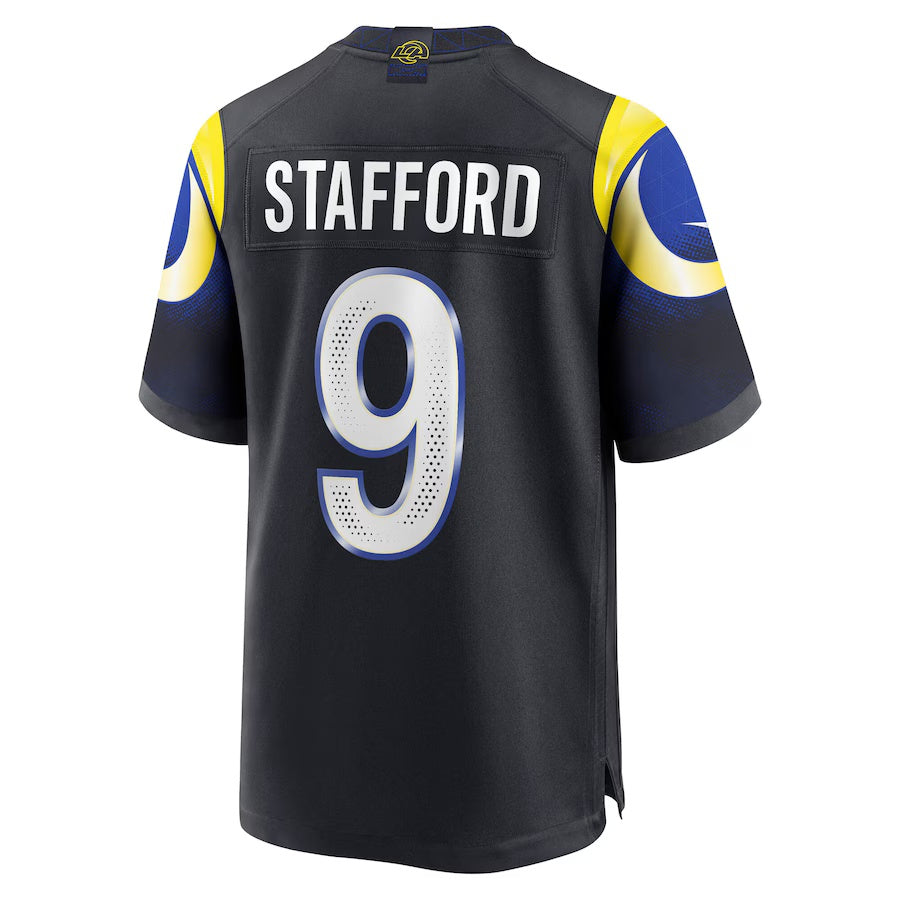LA.Rams #9 Matthew Stafford 2025 Rivalries Collection Game Jersey  - Midnight Blue Stitched American Football Jersey