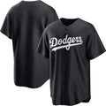 Los Angeles Dodgers Blank Black Lights Out Limited Stitched Baseball Jersey