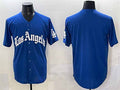Los Angeles Dodgers Blank Blue 2025 LA Gothic Style With Fernando Patch Vapor Premier Limited Stitched Baseball Jersey