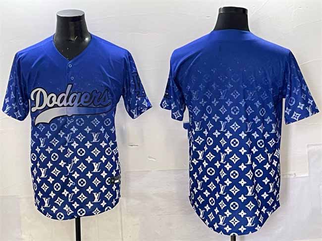 Los Angeles Dodgers Blank Blue Limited Stitched Baseball Jersey