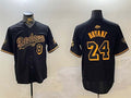 Los Angeles Dodgers Front #8 Back #24 Kobe Bryant Black Stitched Baseball Jersey