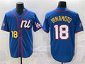 Los Angeles Dodgers National League #18 Yoshinobu Yamamoto Blue 2025 All-Star Edition Limited Stitched Baseball Jersey