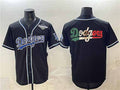 Los Angeles Dodgers Team Big Logo Black Fashion 2025 World Series Cool Base Stitched Baseball Jersey 2