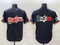 Los Angeles Dodgers Team Big Logo Black Mexico Limited Stitched Baseball Jersey