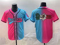 Los Angeles Dodgers Team Big Logo Pink Blue Limited Stitched Baseball Jersey