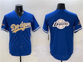 Los Angeles Dodgers Team Big Logo Royal 2025 Gold Collection Limited Stitched Baseball Jersey