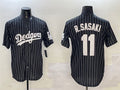 Los Angeles Dodgers #11 Roki Sasaki Black Cool Base Stitched Baseball Jersey