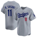 Los Angeles Dodgers #11 Roki Sasaki Gray 2025 Alternate Limited Stitched Baseball Jersey
