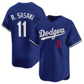 Los Angeles Dodgers #11 Roki Sasaki Royal 2025 Alternate Limited Stitched Baseball Jersey