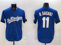 Los Angeles Dodgers #11 Roki Sasaki Royal City Connect Cool Base Stitched Baseball Jersey