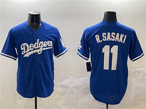 Los Angeles Dodgers #11 Roki Sasaki Royal Cool Base Stitched Baseball Jersey