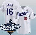 Los Angeles Dodgers #16 Will Smith White 2025 World Series Home Limited Stitched Baseball Jersey