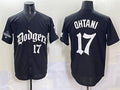 Los Angeles Dodgers #17 Shohei Ohtani Black 2025 LA Gothic Style With 2024 World Series Champions Patch Vapor Premier Limited Stitched Baseball Jersey