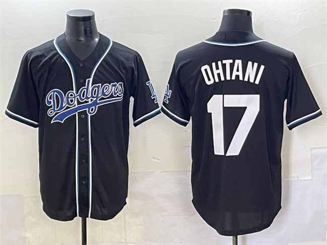 Los Angeles Dodgers #17 Shohei Ohtani Black Fashion Stitched Baseball Jersey