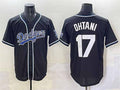Los Angeles Dodgers #17 Shohei Ohtani Black Fashion Stitched Baseball Jersey