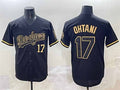 Los Angeles Dodgers #17 Shohei Ohtani Black Gold Limited Stitched Baseball Jerseys