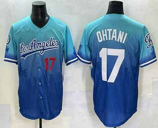 Los Angeles Dodgers #17 Shohei Ohtani Blue 2025 City Connect Limited Stitched Baseball Jersey