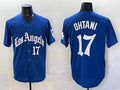 Los Angeles Dodgers #17 Shohei Ohtani Blue 2025 LA Gothic Style With Fernando Patch Vapor Premier Limited Stitched Baseball Jersey
