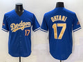Los Angeles Dodgers #17 Shohei Ohtani Royal 2025 Gold Collection Limited Stitched Baseball Jersey
