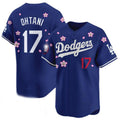 Los Angeles Dodgers #17 Shohei Ohtani Royal 2025 Tokyo Series Limited Stitched Baseball Jersey