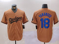 Los Angeles Dodgers #18 Yoshinobu Yamamoto Olive Cool Base Limited Stitched Baseball Jerseys