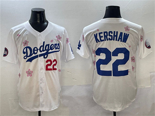 Los Angeles Dodgers #22 Clayton Kershaw White 2025 Tokyo Series Limited Stitched Baseball Jersey