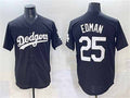 Los Angeles Dodgers #25 Tommy Edman Black Stitched Baseball Jersey
