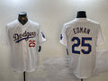 Los Angeles Dodgers #25 Tommy Edman White Gold Home Limited Stitched Baseball Jersey
