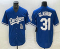 Los Angeles Dodgers #31 Tyler Glasnow Blue Stitched Cool Base Jerseys Baseball Jersey