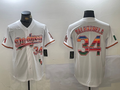Los Angeles Dodgers #34 Fernando Valenzuela White Rainbow Mexico Cool Base Stitched Fashion Baseball Jersey