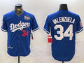 Los Angeles Dodgers #34 Toro Valenzuela Royal 2024 World Series 1981 Cooperstown Stitched Baseball Jersey