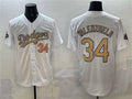 Los Angeles Dodgers #34 Toro Valenzuela White 2025 Gold Collection Limited Stitched Baseball Jersey