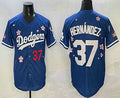 Los Angeles Dodgers #37 Teoscar Hernandez Blue 2025 Tokyo Series Limited Baseball Jersey