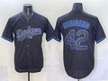 Los Angeles Dodgers #42 Jackie Robinson Black Fashion Stitched Baseball Jersey