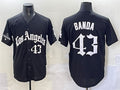 Los Angeles Dodgers #43 Anthony Banda Black Mexico 2025 LA Gothic Style With 2024 World Series Champions Patch Vapor Premier Limited Stitched Baseball Jersey
