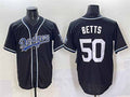 Los Angeles Dodgers #50 Mookie Betts Black Fashion Stitched Baseball Jersey