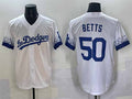 Los Angeles Dodgers #50 Mookie Betts White City Connect Cool Base Stitched Baseball Jersey