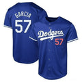 Los Angeles Dodgers #57 Luis Garcia Blue Cool Base Stitched Baseball Jersey